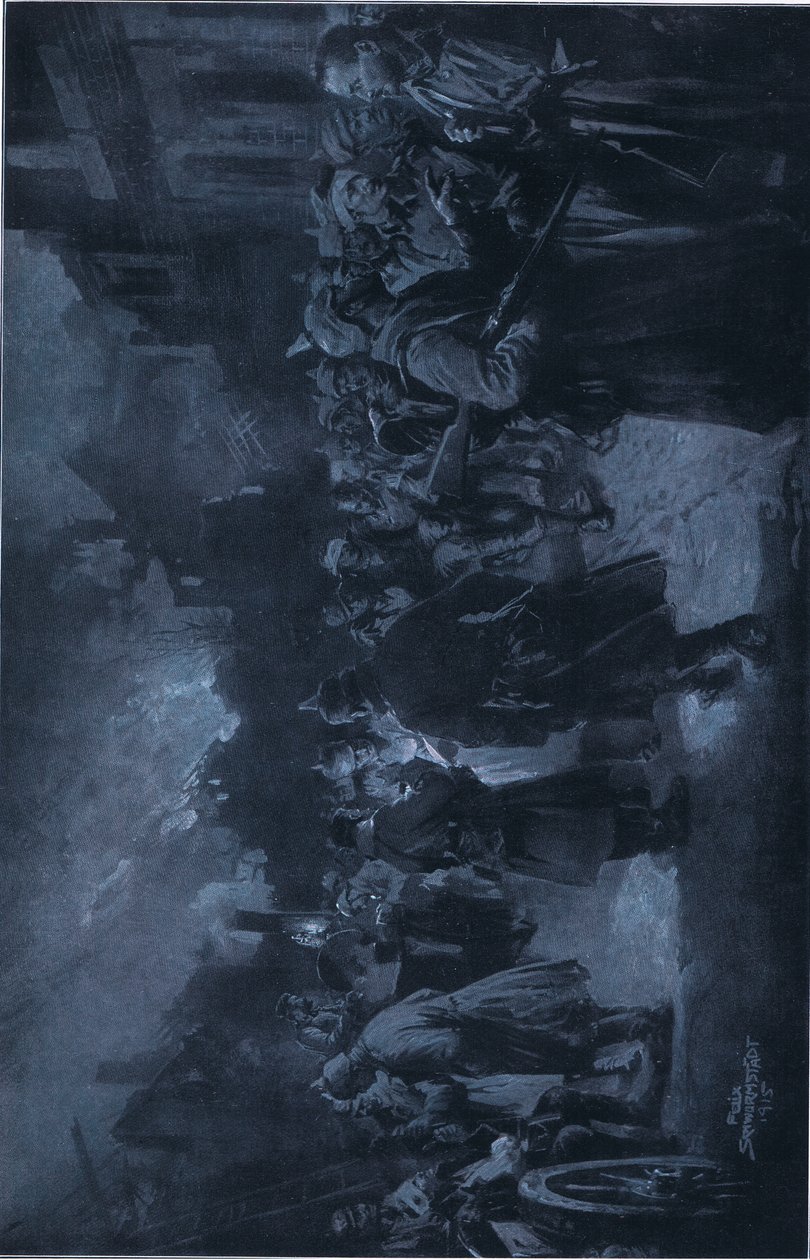 En paus i striderna, från Hindenburg utgiven av Daterlandijrcher Derlag & H Weller Berlin av Felix (after) Schwormstadt
