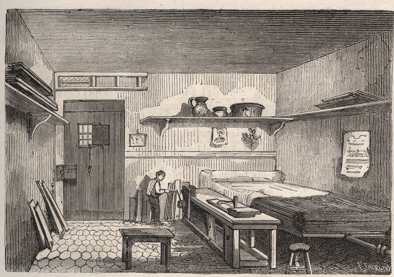 Paris - Petite Roquette fängelse (fängelse för kvinnor och ungdomar) - av Felix (after) Thorigny