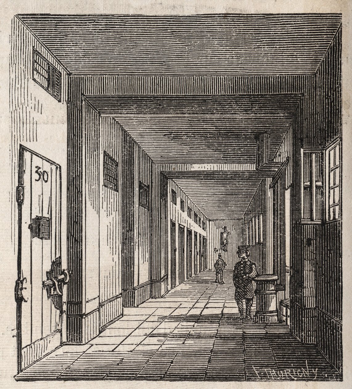 Paris - Petite Roquette fängelse (fängelse för kvinnor och ungdomar) - av Felix (after) Thorigny