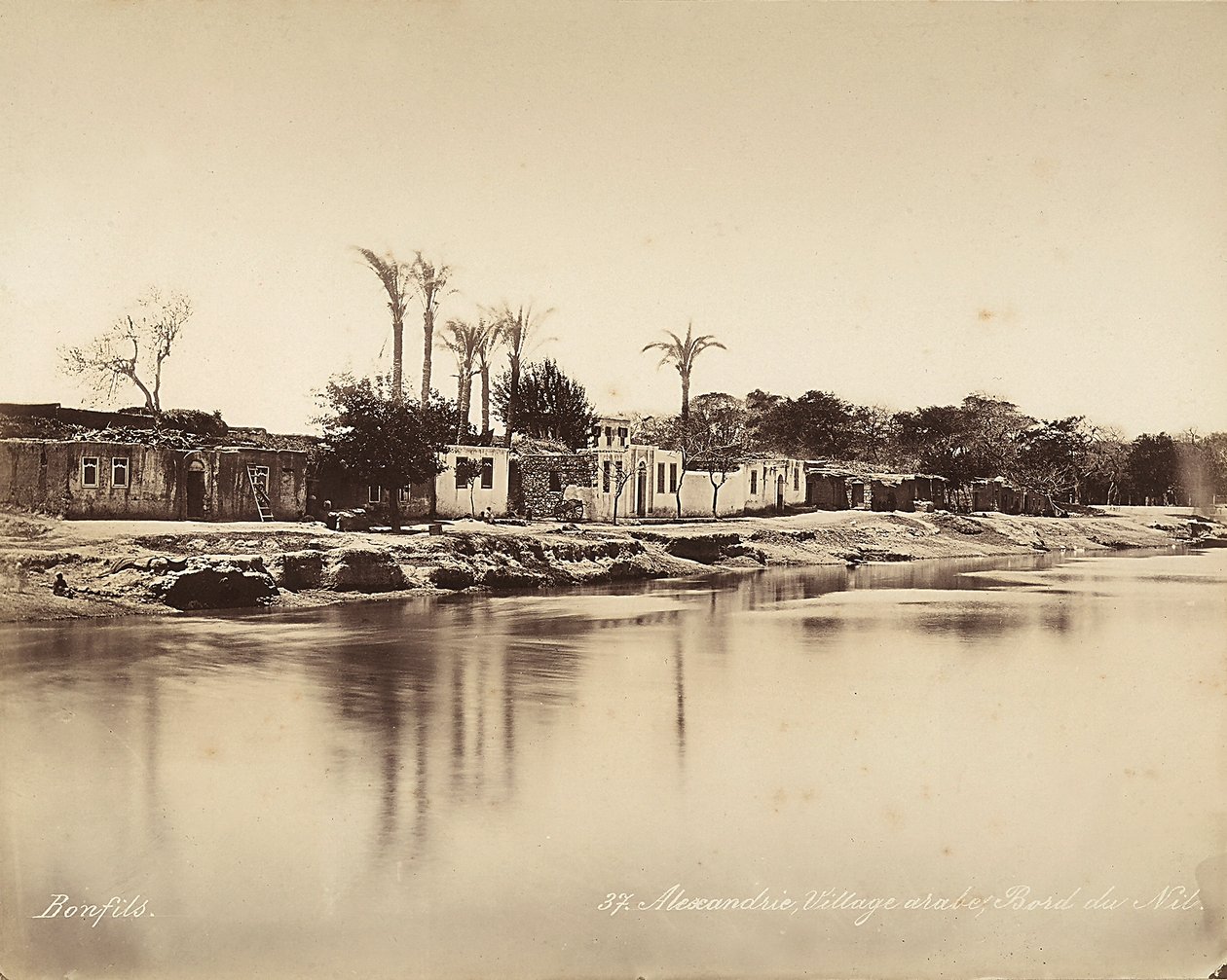Alexandria, Egypten: en arabisk by vid Nilens strand av Félix Bonfils