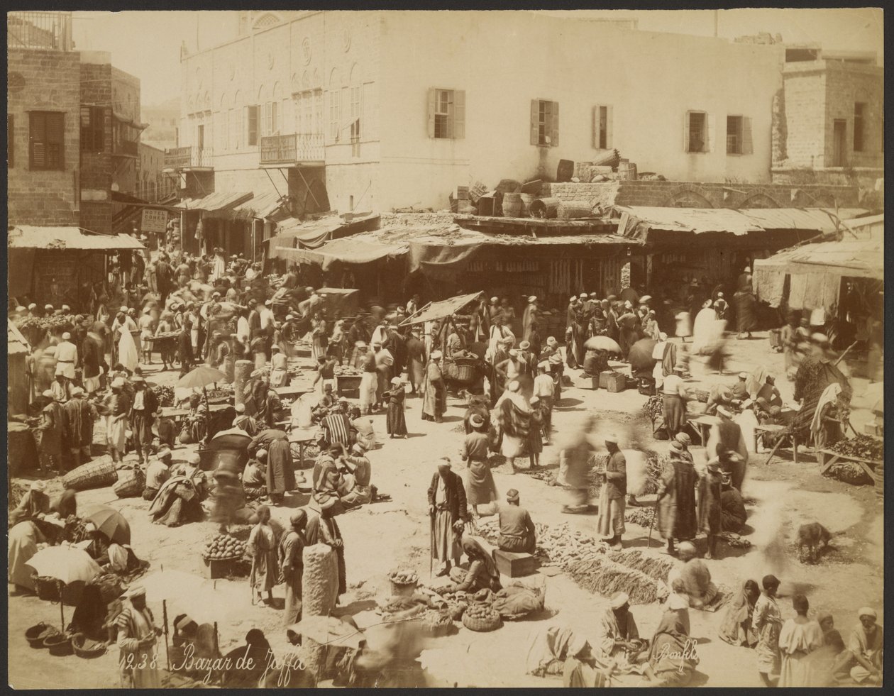Basaren i Jaffa av Félix Bonfils