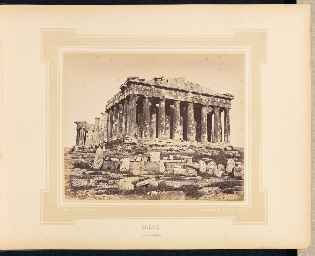 Grekland: Parthenon i Aten av Félix Bonfils