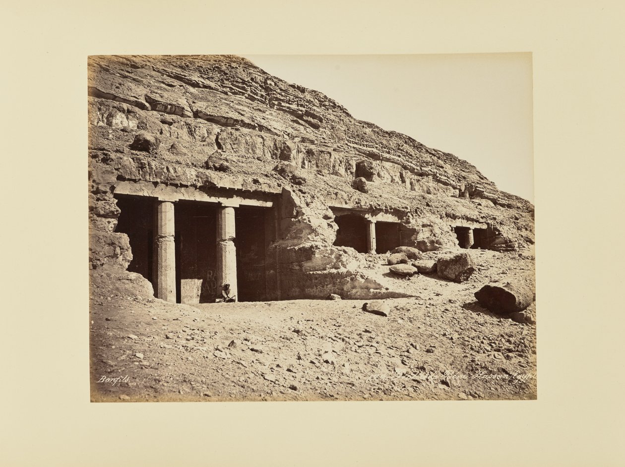 Grottan i Béni-Hassan, Egypten av Félix Bonfils
