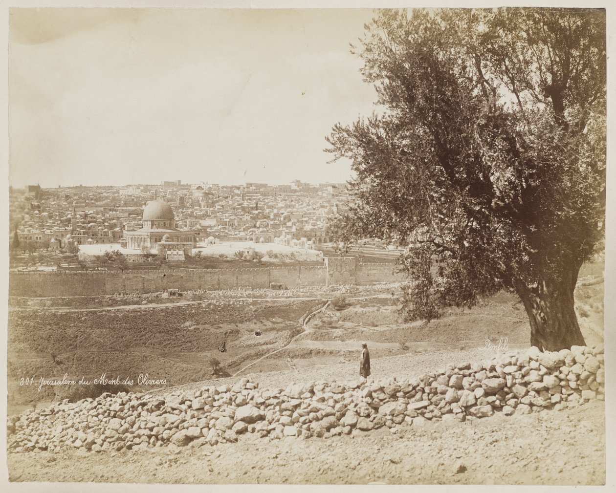 Jerusalem från Olivberget #301 av Félix Bonfils