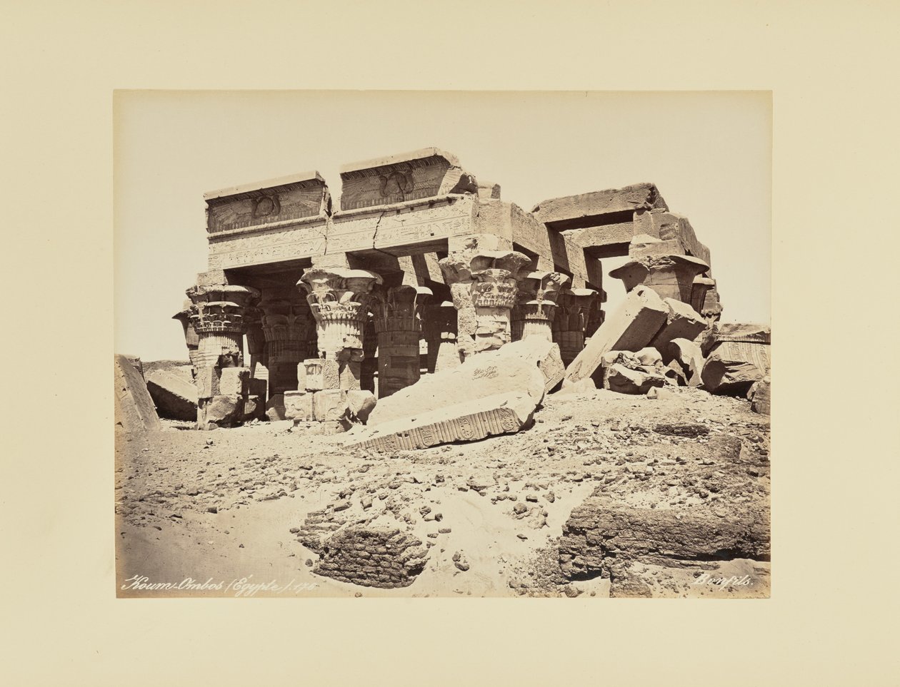 Koum-Ombos (Egypten) av Félix Bonfils