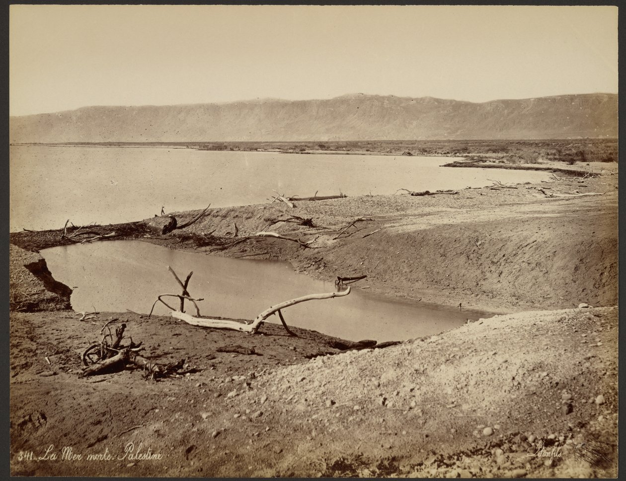 Döda havet, Palestina av Félix Bonfils