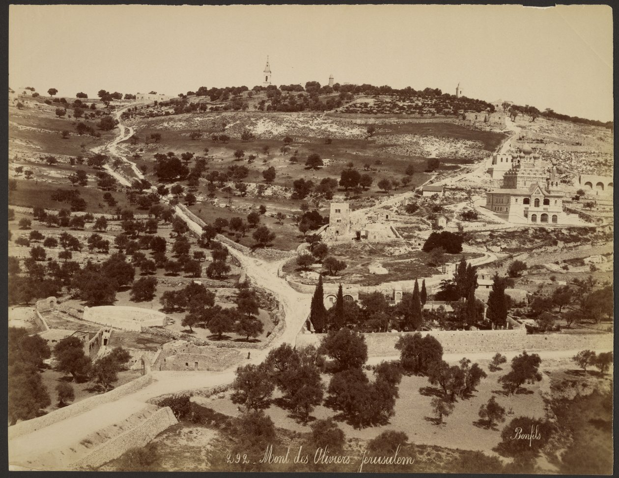 Olivberget, Jerusalem av Félix Bonfils
