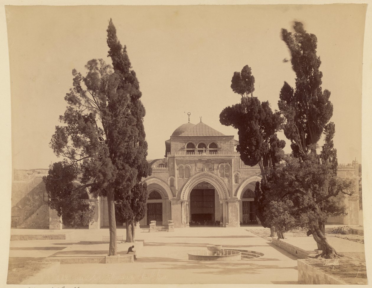 al-Aqsa-moskén av Félix Bonfils