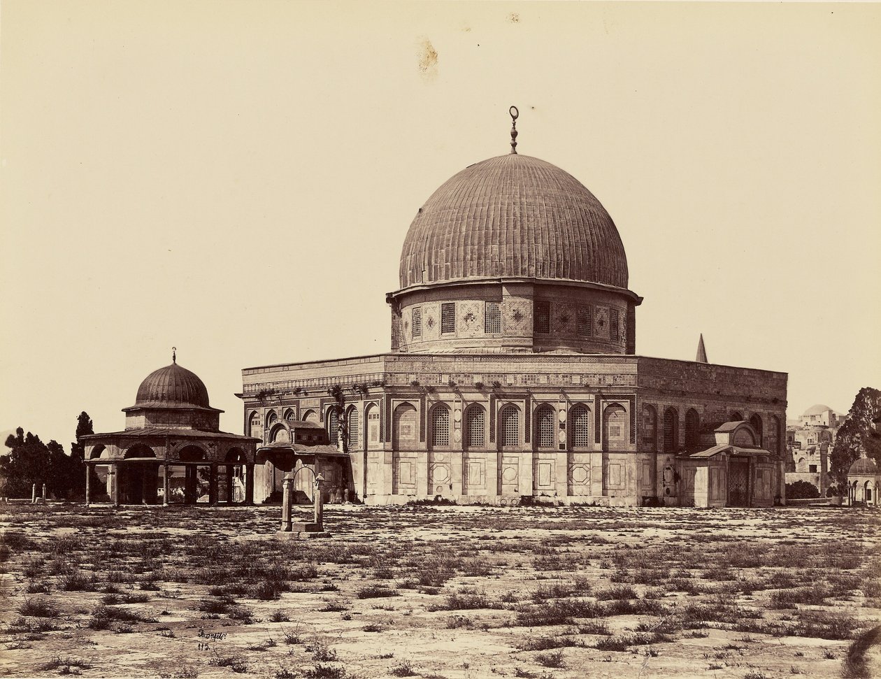 Omars moské och Davids domstol [Jerusalem] av Félix Bonfils