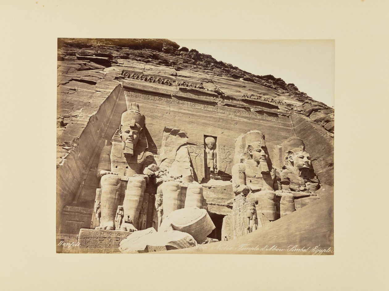 Nubien. Abu Simbel-templet, Egypten av Félix Bonfils