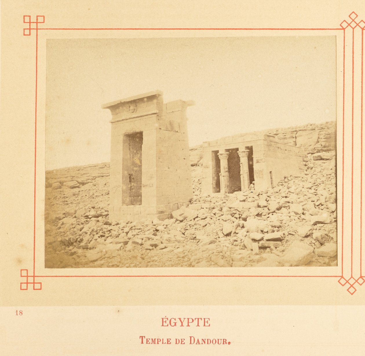 Templet i Dendur. av Félix Bonfils