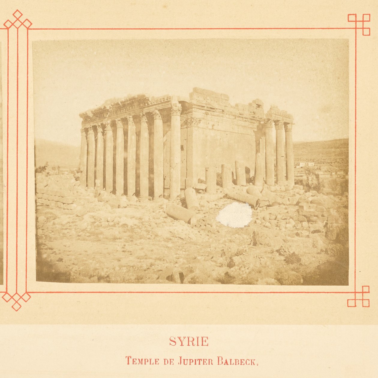 Jupiters tempel, Baalbek av Félix Bonfils