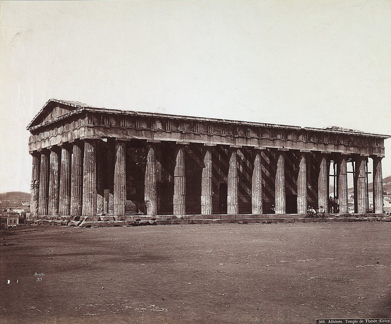 Theseus tempel på Akropolis i Aten av Félix Bonfils