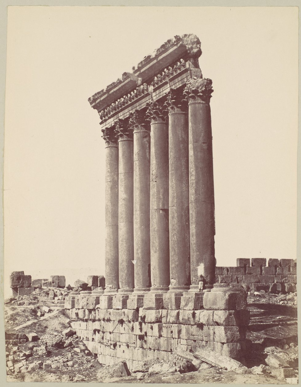 Soltemplet i Baalbek av Félix Bonfils
