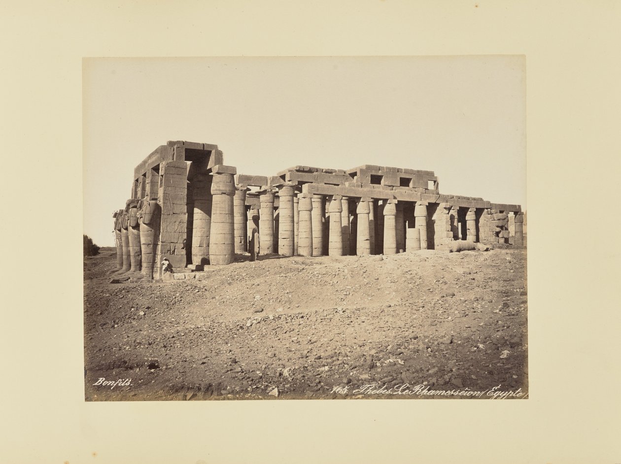 Thebe. Ramesseum (Egypten) av Félix Bonfils