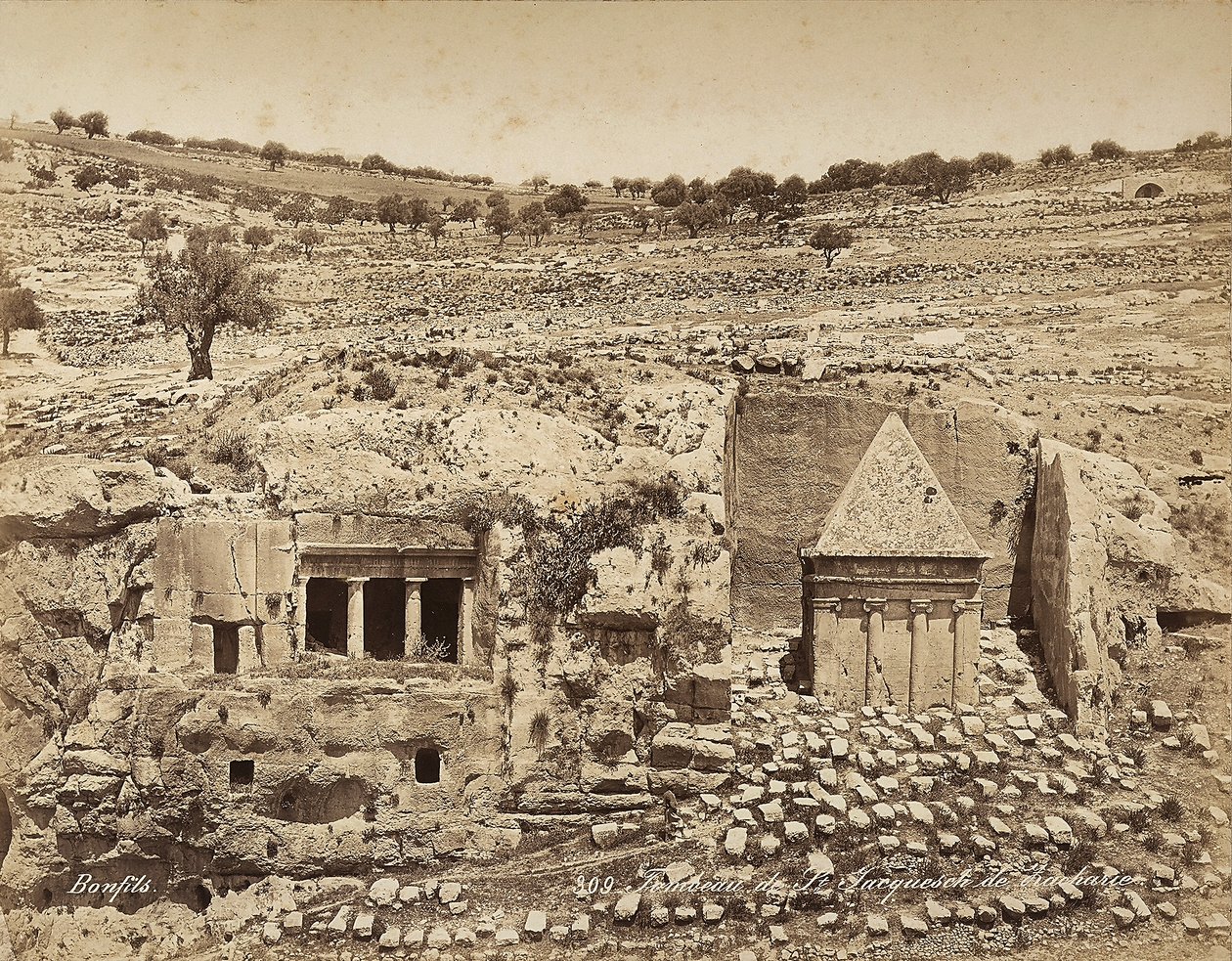 Graven av St. Hieronymus i Palestina av Félix Bonfils