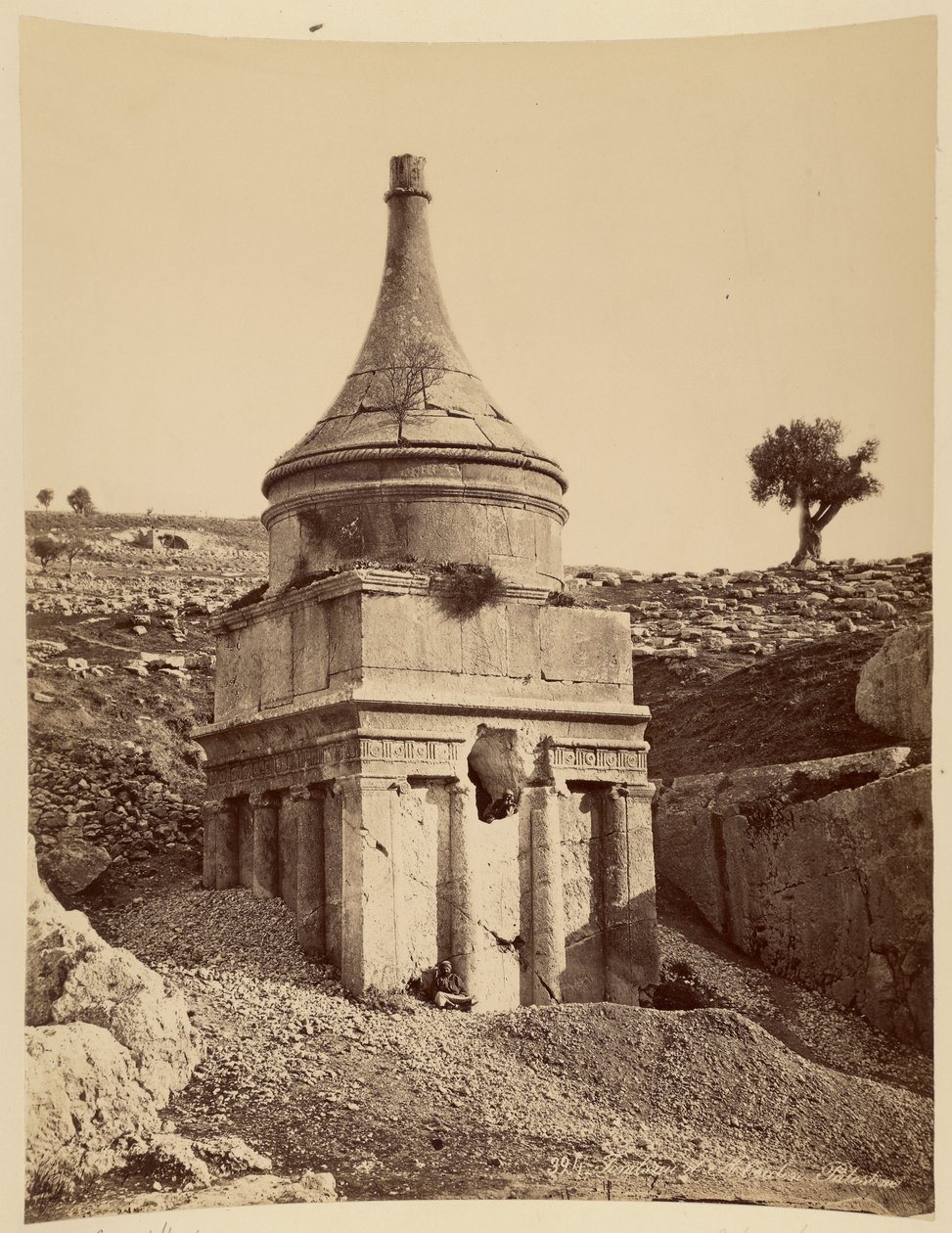 Absaloms grav, Palestina av Félix Bonfils