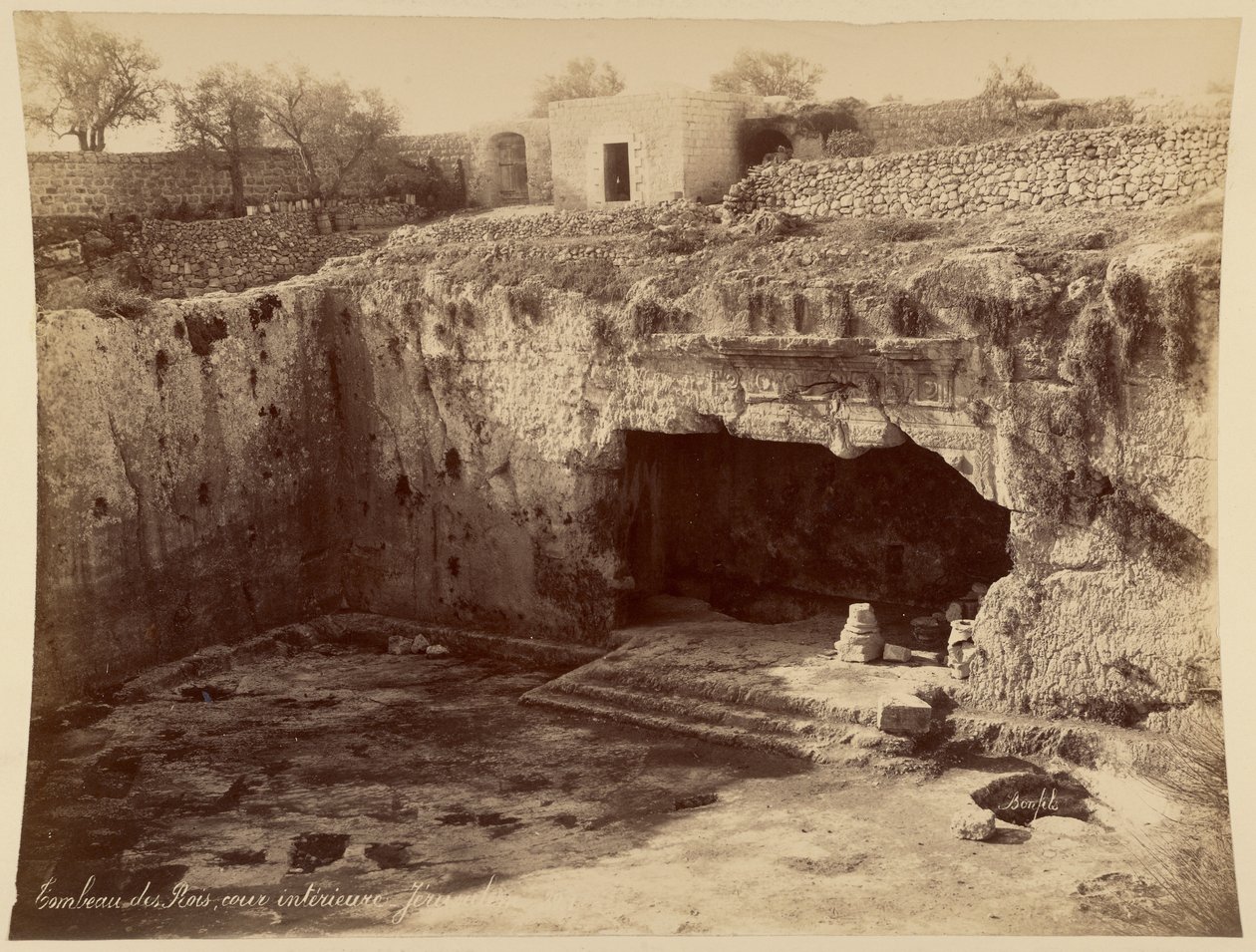 Kungagraven, inre gården, Jerusalem av Félix Bonfils