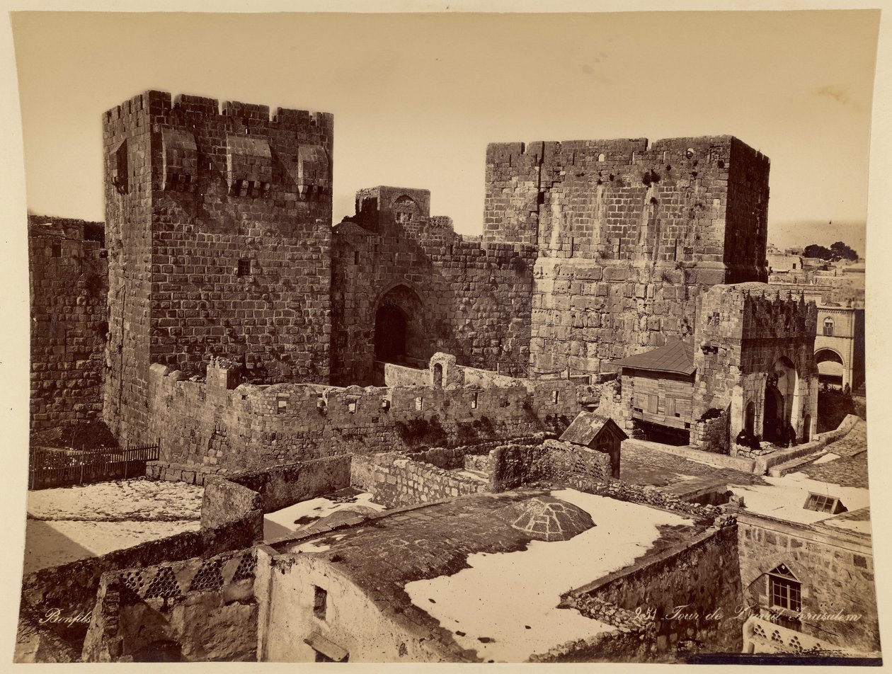 Davids torn, Jerusalem av Félix Bonfils