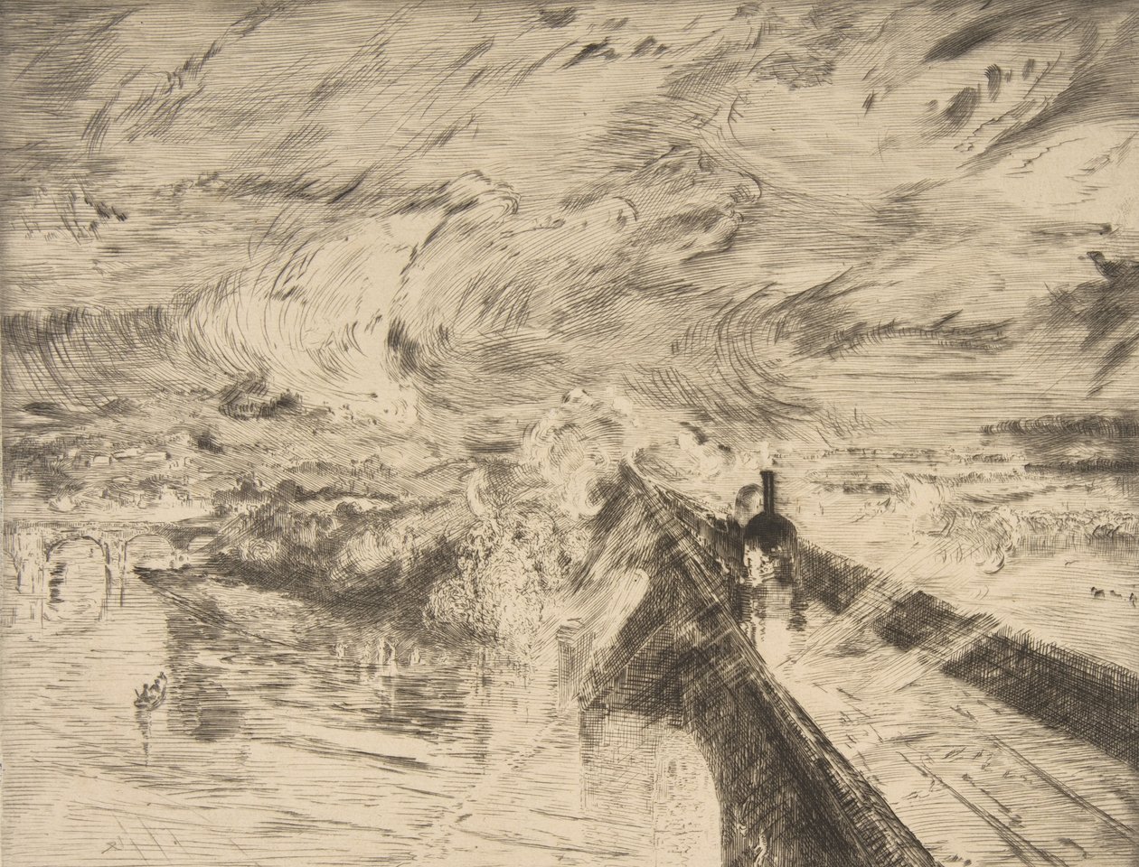 Loket, 1873. av Felix Bracquemond