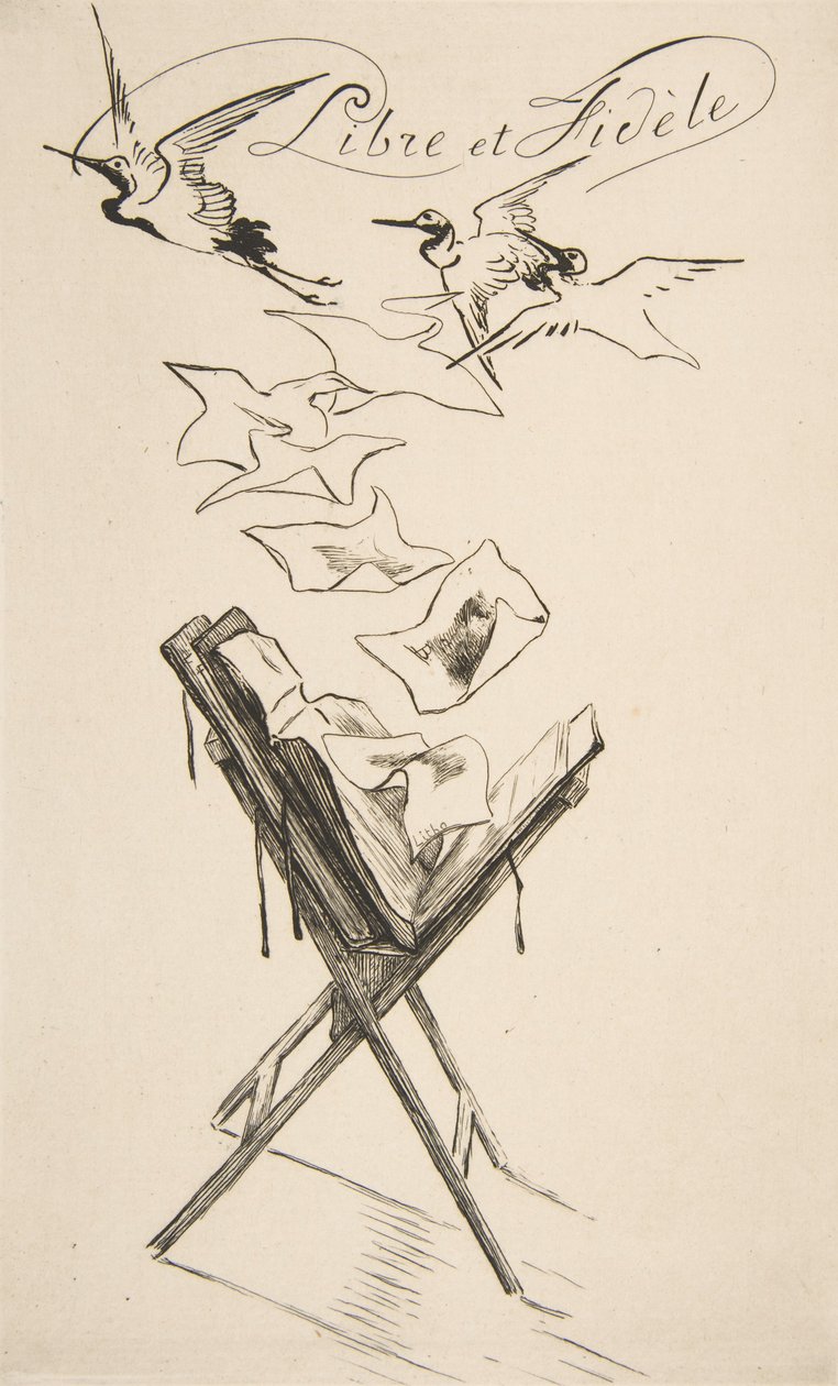 Fri och trogen, 1878. av Felix Bracquemond