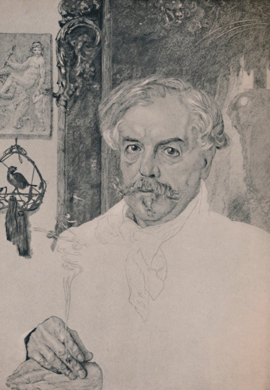 Porträtt av Edmond De Goncourt, 1882, 1946 av Felix Bracquemond