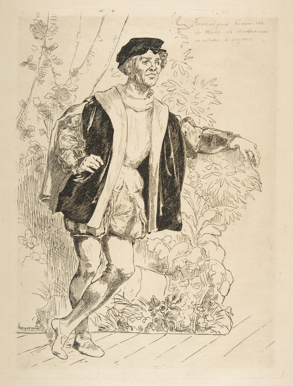 Porträtt av Fernand, 1876. av Felix Bracquemond
