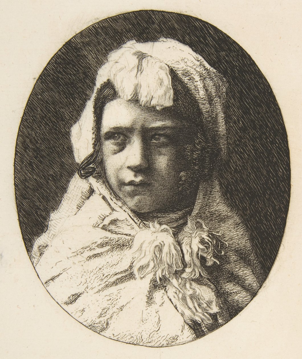 Porträtt av Henri Houssaye, som barn, 1855-60. av Felix Bracquemond