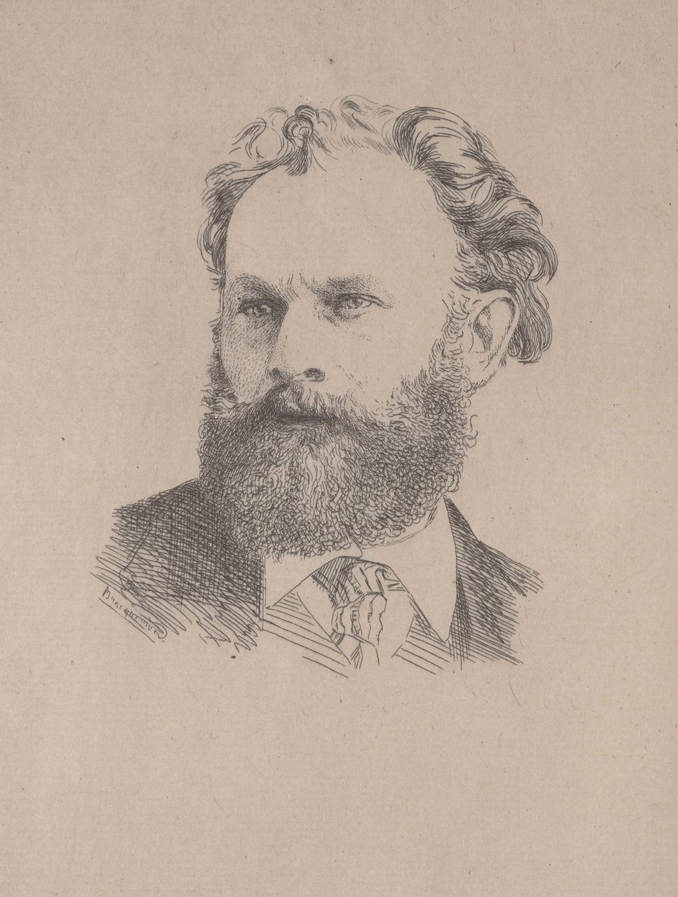 Porträtt av Manet av Felix Bracquemond
