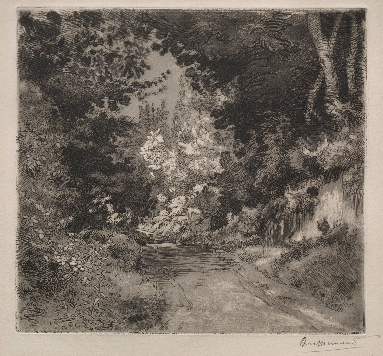 Vägen till Sèvres, ca. 1872. av Felix Bracquemond