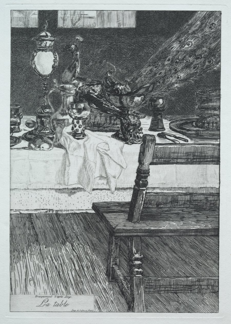 Tabellen, efter H. Leys av Felix Bracquemond
