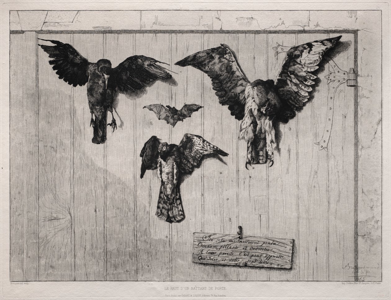 The Top of the Swing-Door, 1852 tryckt 1865. av Felix Bracquemond