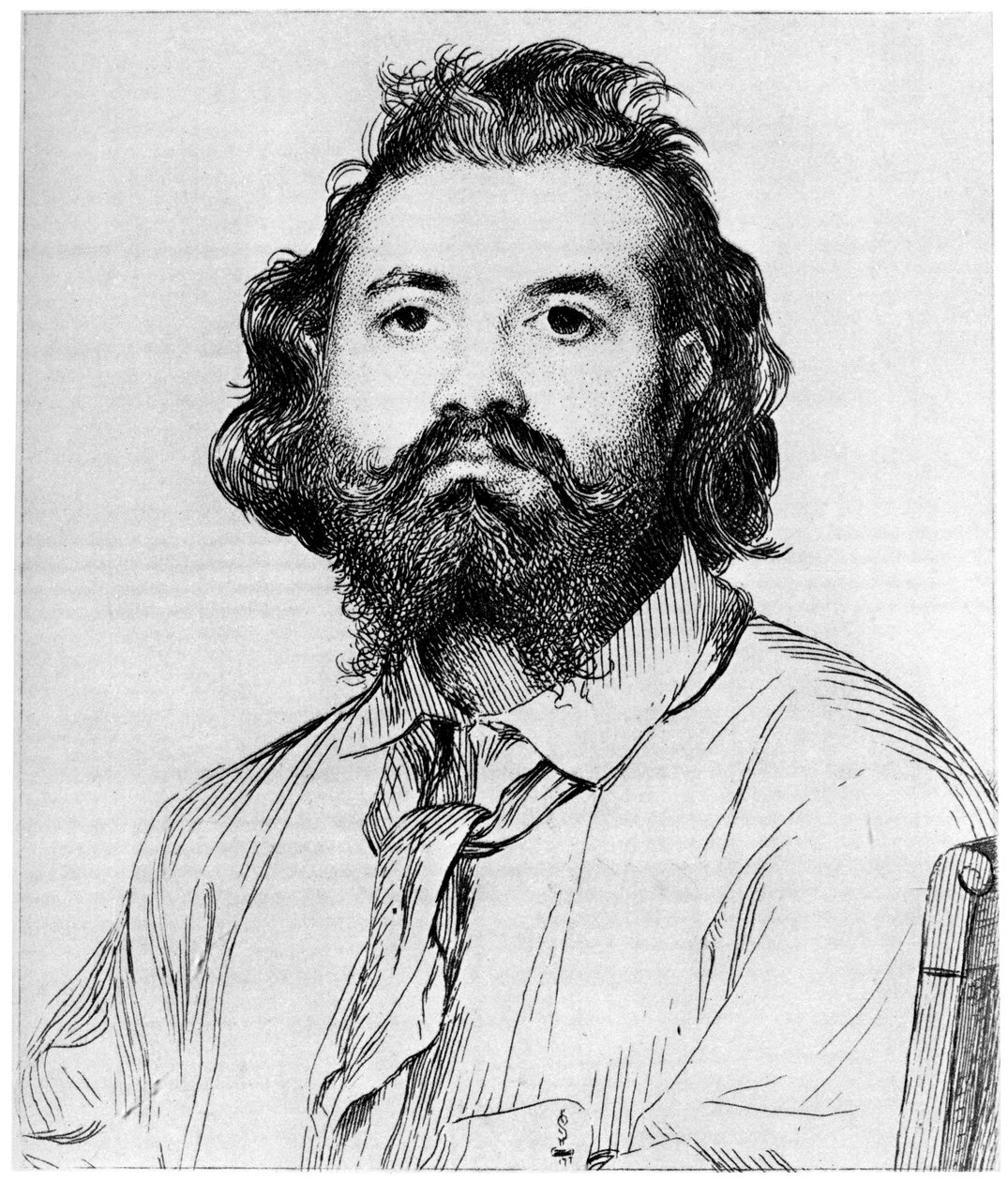 Zacharie Astruc, c1850-1910 1924 av Felix Bracquemond