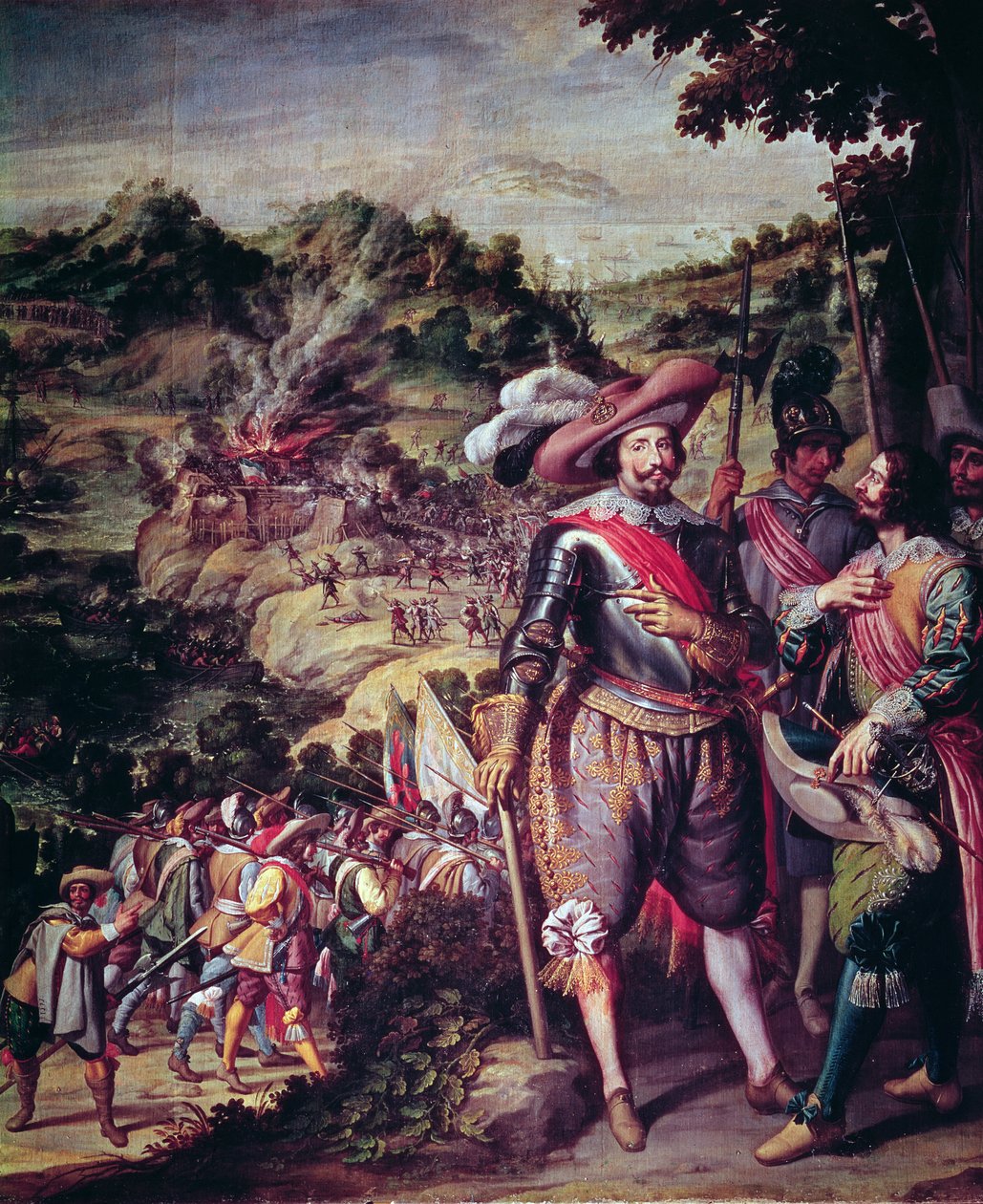 Återerövring av ön San Cristobal 1634 av Felix Castello