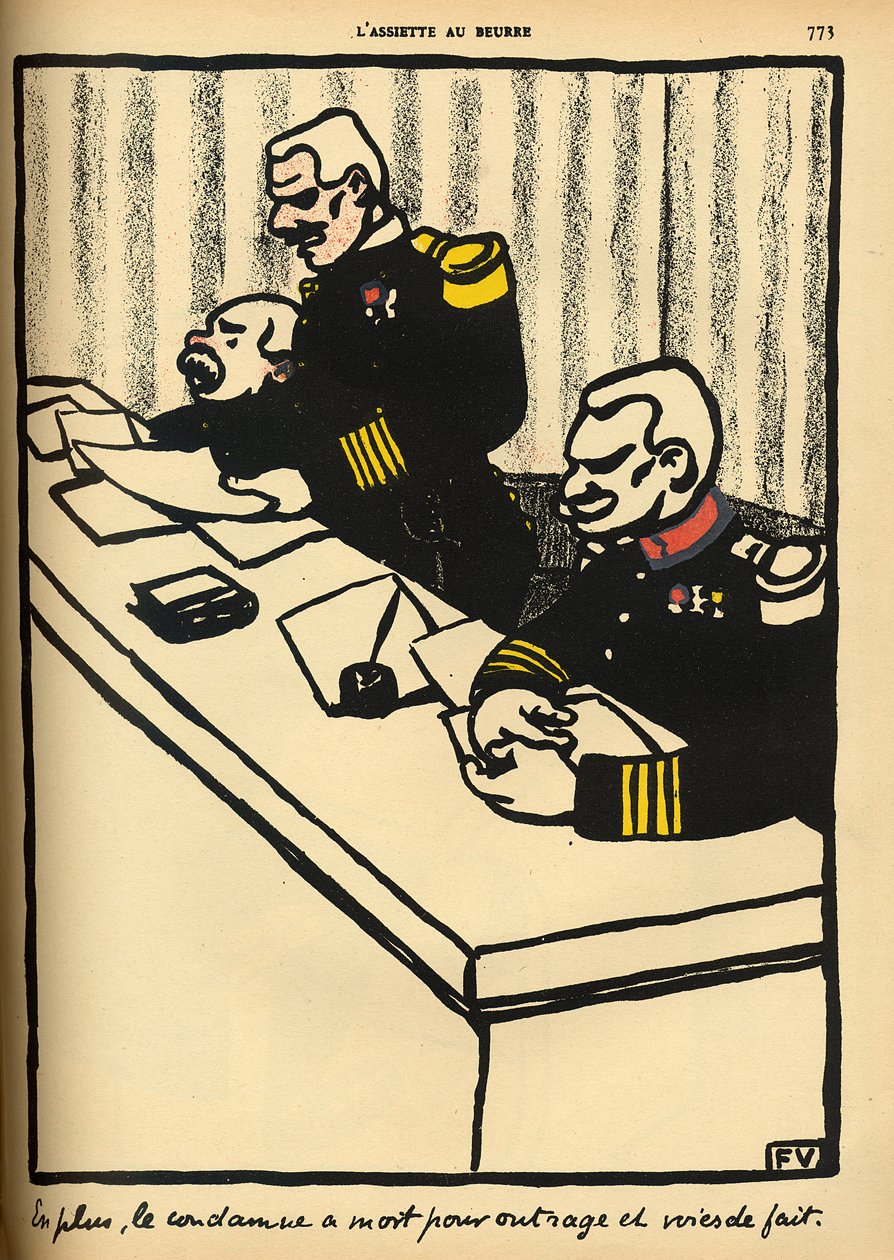 En militärdomstol dömer till döden, från "Crimes and Punishments", specialutgåva av "L