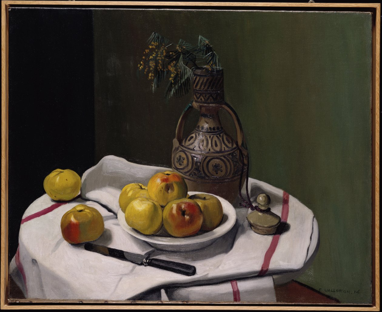Äpplen och en marockansk vas, 1914 av Felix Edouard Vallotton