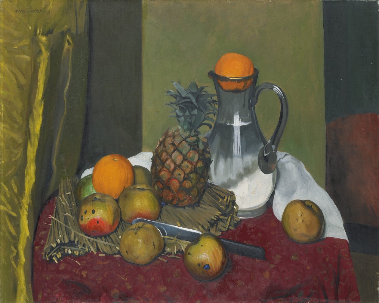 Äpplen och en ananas, 1923 av Felix Edouard Vallotton