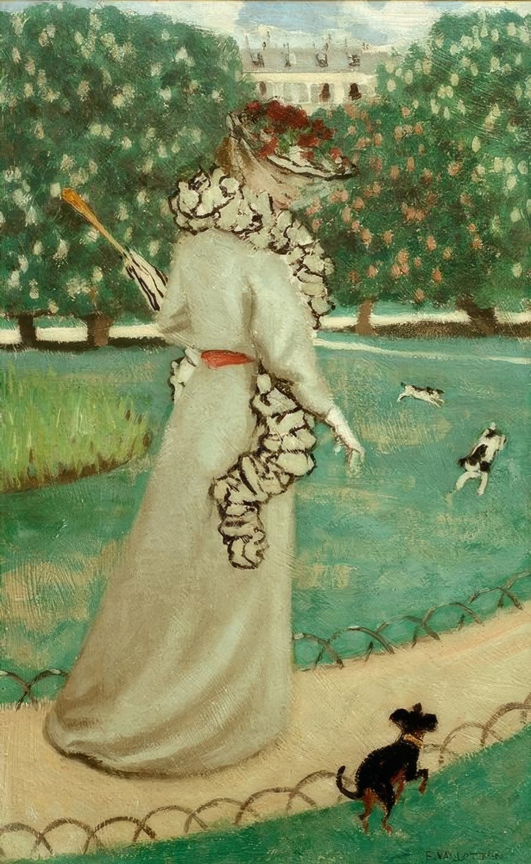 I Luxemburgs trädgårdar av Felix Edouard Vallotton