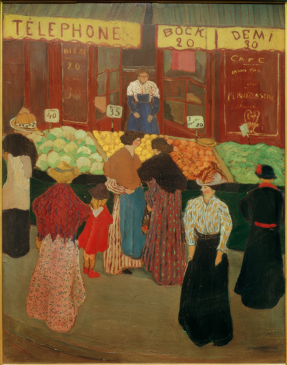 På marknaden av Felix Edouard Vallotton
