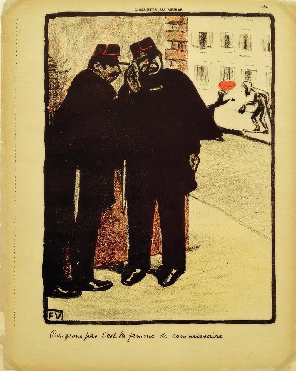 Låt oss inte flytta, det är kommissariens fru av Felix Edouard Vallotton