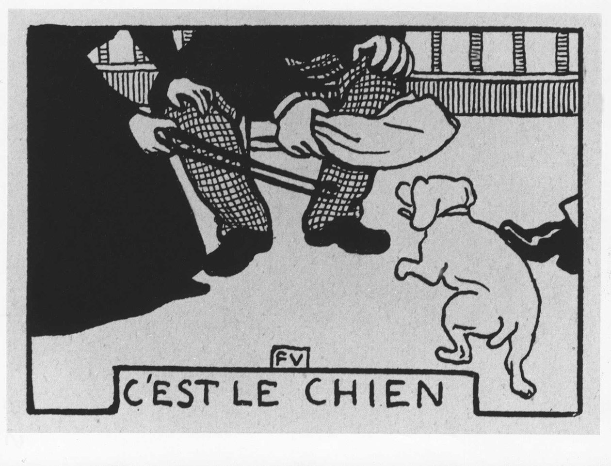 Morotshår: ""det är hunden"", Jules Renard, illustration av Felix Vallotton, red. Flammarion. av Felix Edouard Vallotton