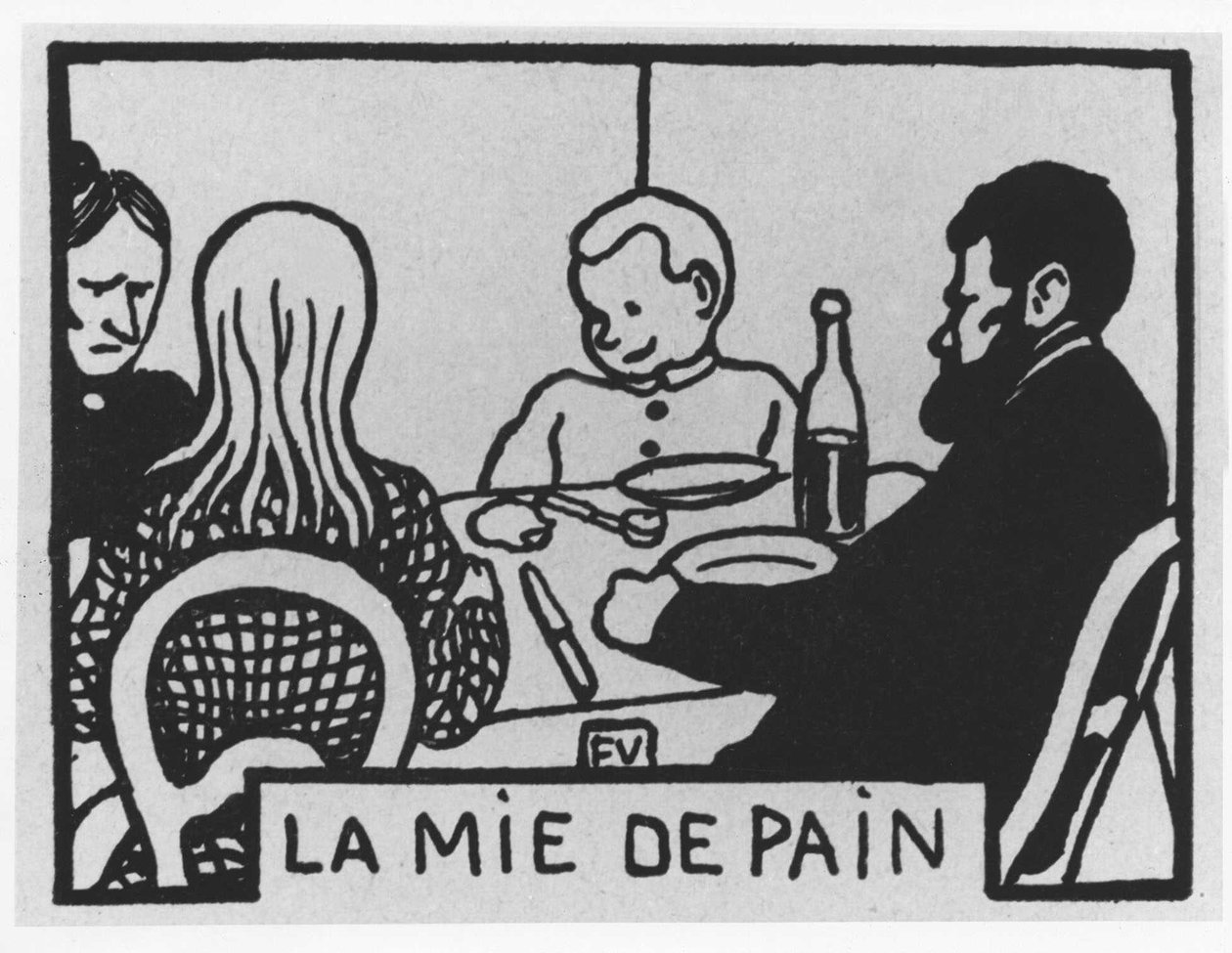 Morotshår: ""la crumb de pain"", Jules Renard, illustration av Felix Vallotton, red. Flammarion. av Felix Edouard Vallotton