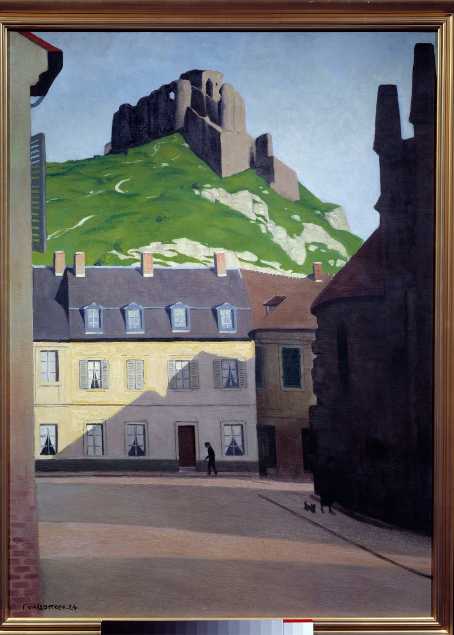 Chateau Gaillard i Les Andelys. Målning av Felix Vallotton (1865 - 1925) av Felix Edouard Vallotton