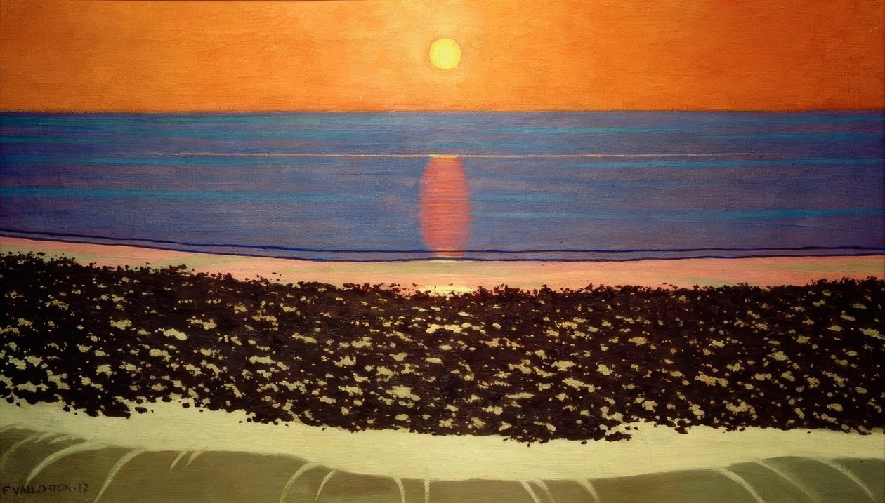 Solnedgång, Villerville av Felix Edouard Vallotton