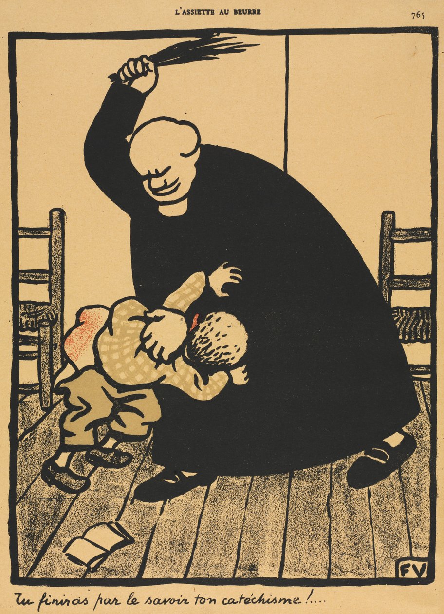 Brott och straff VIII, 765: Du lär dig..., 1869. av Felix Edouard Vallotton