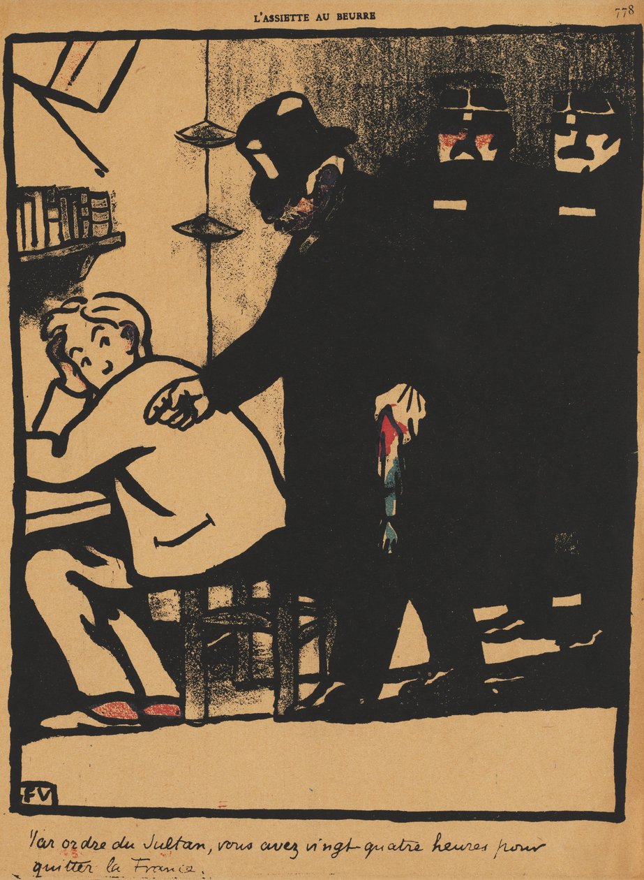 Brott och straff XXI, 778: På order av sultanen, 1869. av Felix Edouard Vallotton