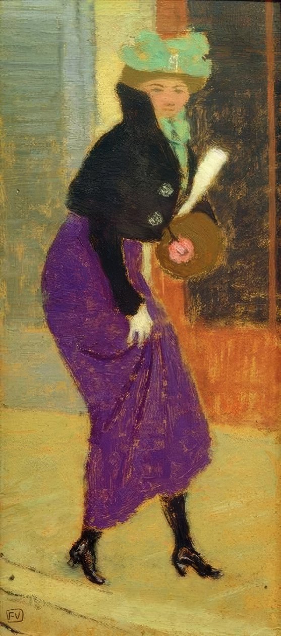 På gatan: Kvinna med en ärm av Felix Edouard Vallotton