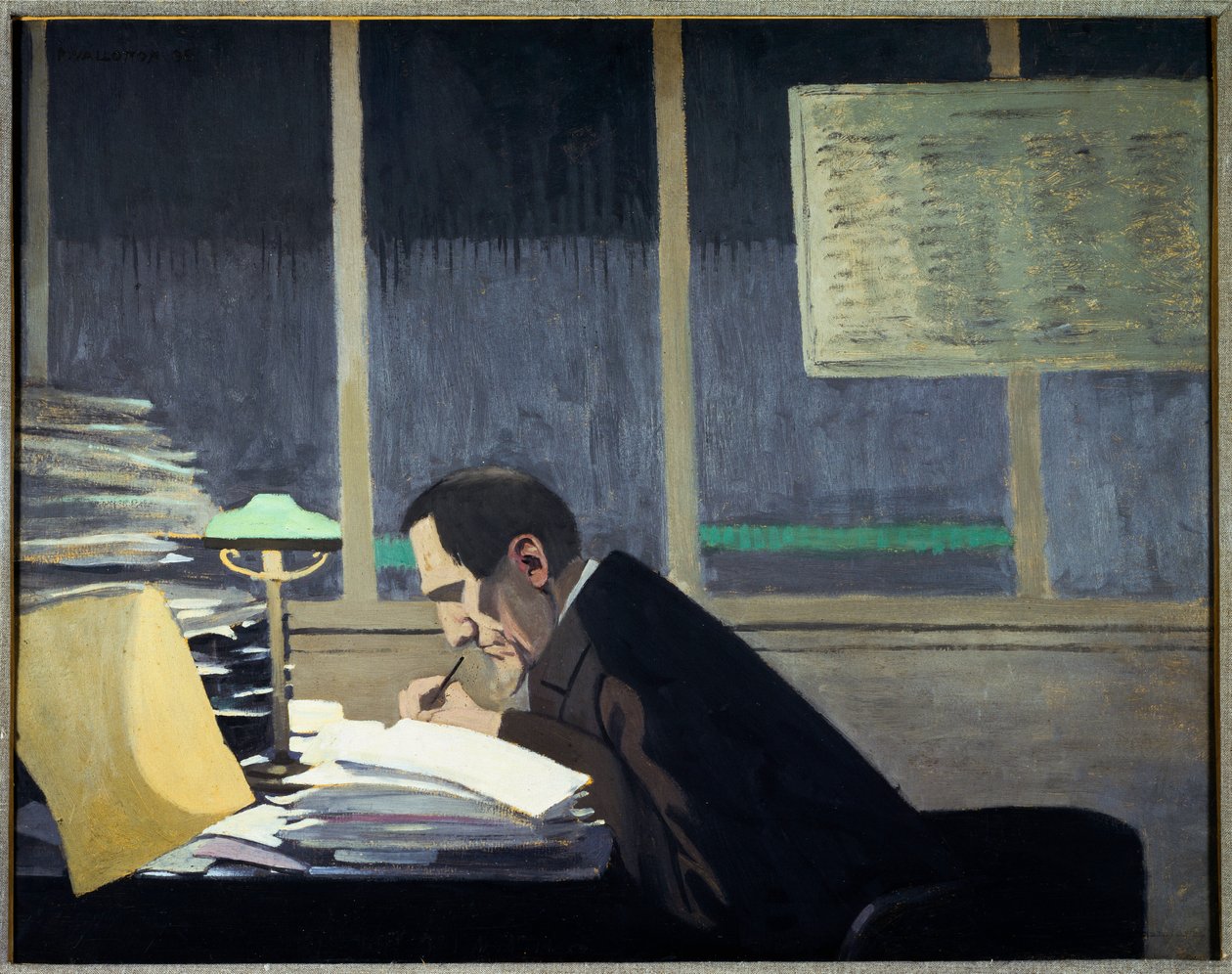 Felix Feneon på Revue Blanche (olja ombord av Felix Edouard Vallotton