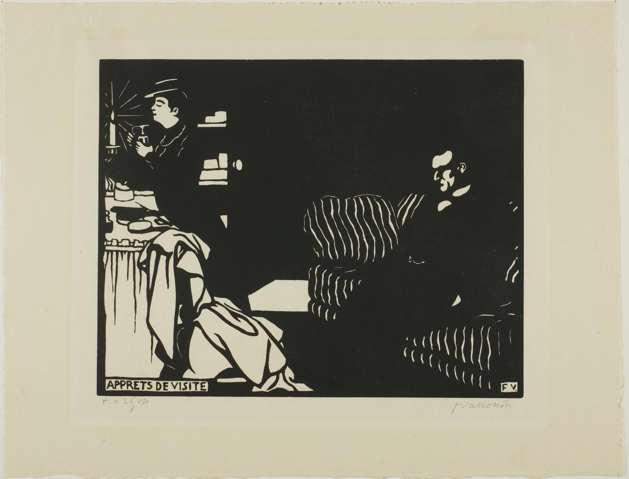 Gör dig redo för ett besök, tallrik åtta från Intimacies av Felix Edouard Vallotton