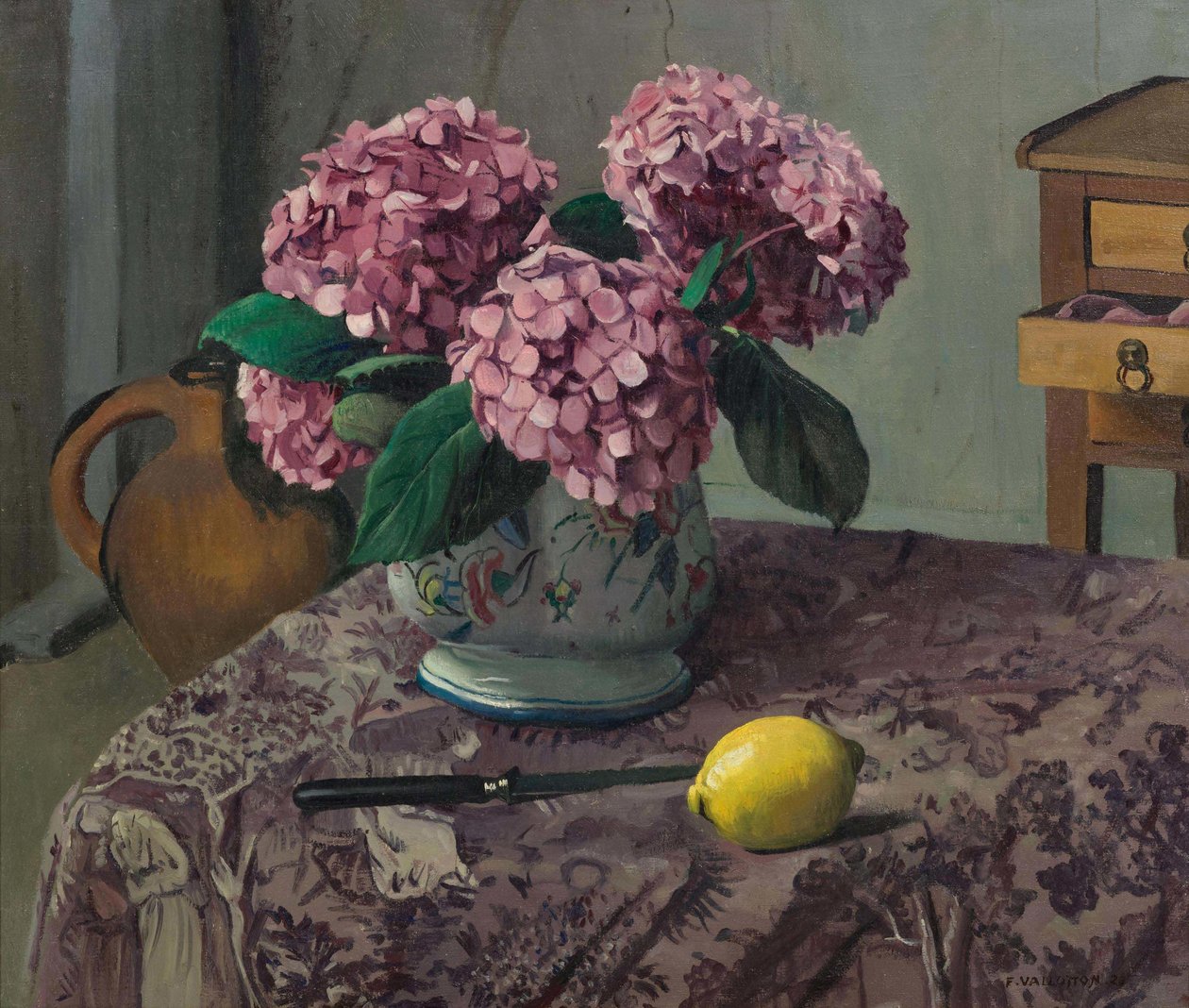 Hortensia och citron, 1923. av Felix Edouard Vallotton